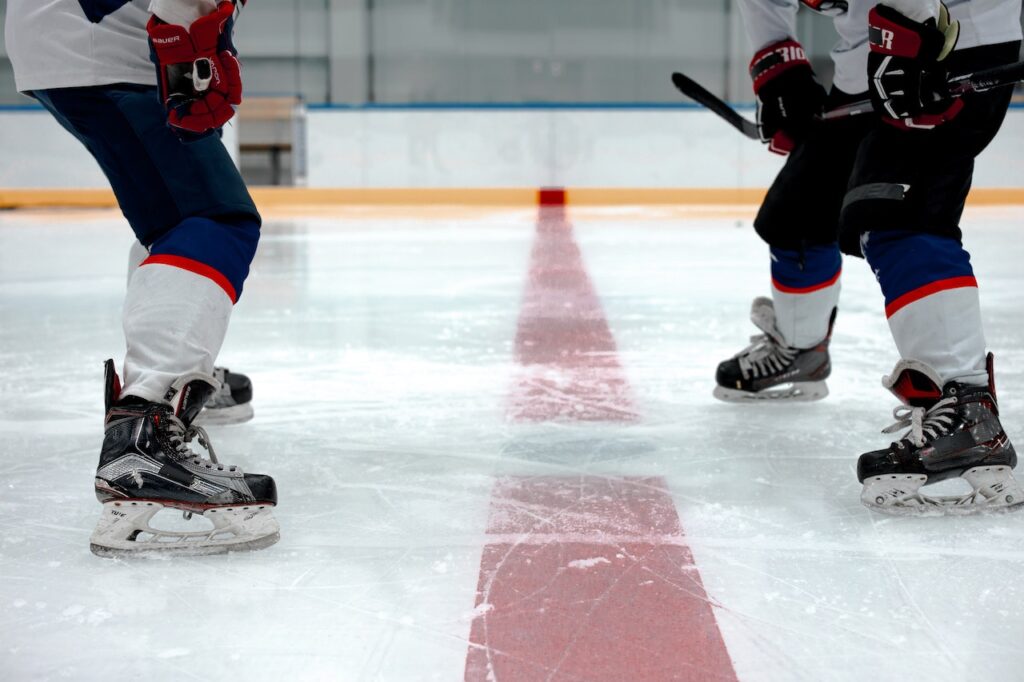 Hockey 2 hockey spelare på is