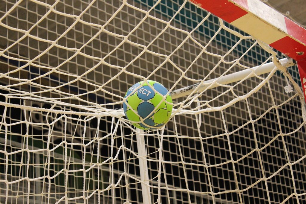 boll till handball på mål