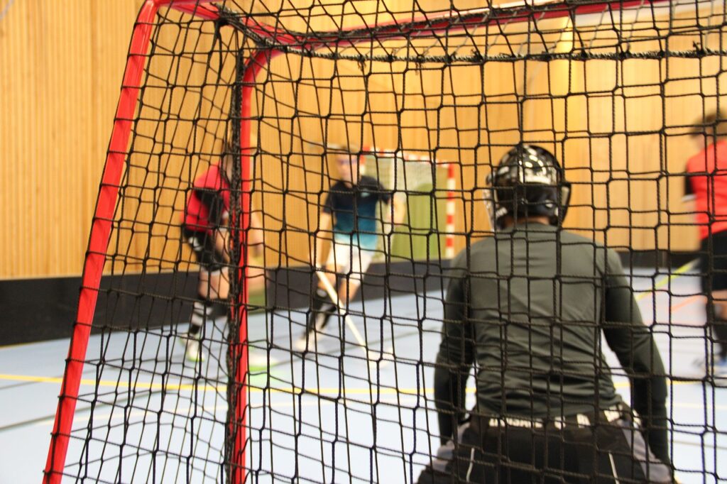 Innebandy innebandy med innebandybollar