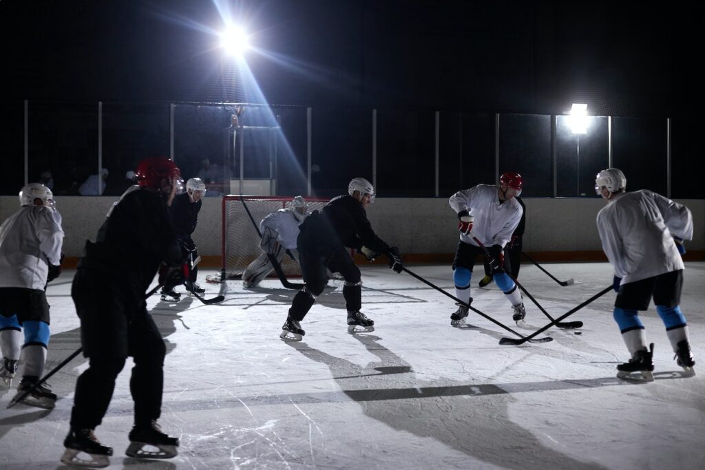Hockey spela hockey på ishockey